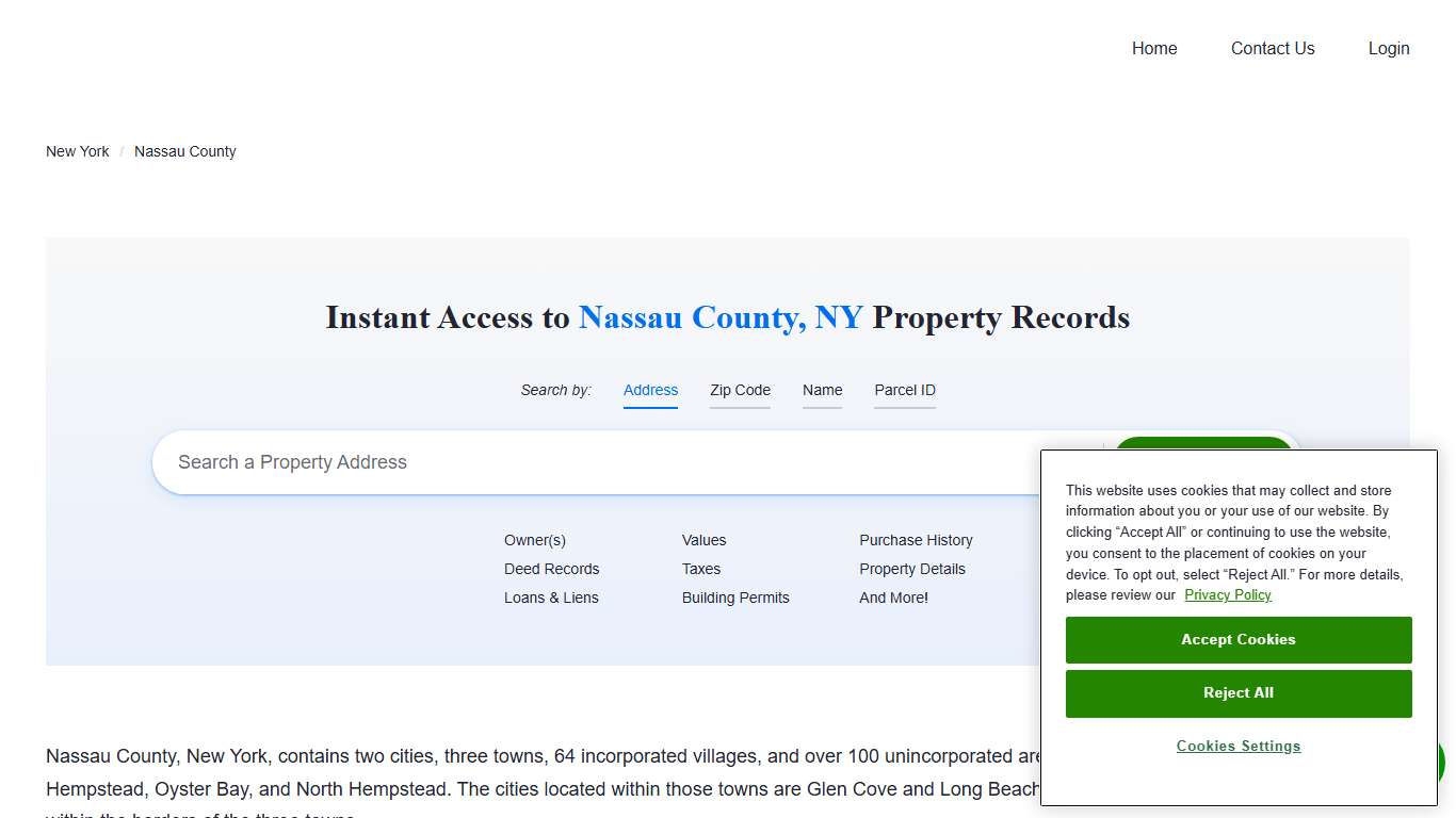 Nassau County, NY Property Records | Owners, Deeds, Permits