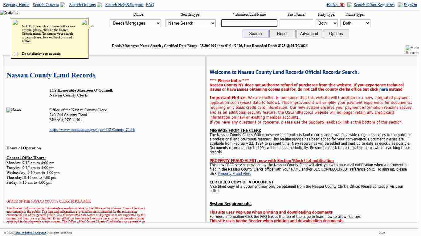 Welcome to 20/20 Perfect Vision Land Records I2