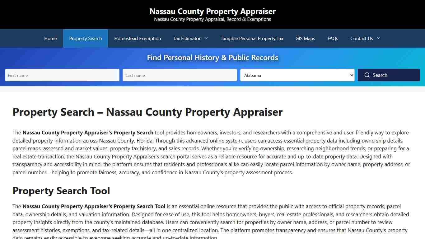 Property Search - Nassau County Property Appraiser